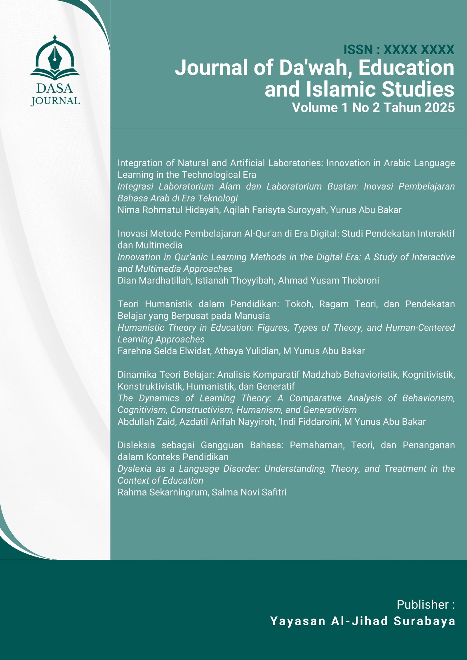 					View Vol. 1 No. 2 (2025): DASA Journal Vol.1 No.2 November 2025
				